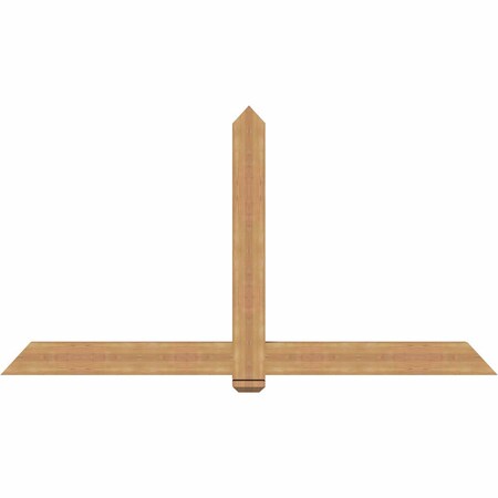 Ekena Millwork Eugene Smooth Timber Gable Bracket, Western Red Cedar, 84"W x 45"H x 3 1/2"D x 5 1/2"F, 13/12 Pitch GBW084X45X0406EUG00SWR